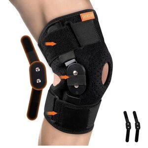 Black Unisex Knee Brace with Adjustable Straps NWT Size Medium